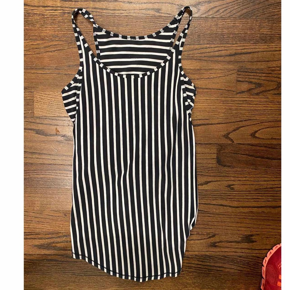 Lululemon stripe tank with cross back